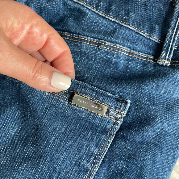 White House Black Market Blue Jean Shorts with Rolled Hems - Picture 3 of 5